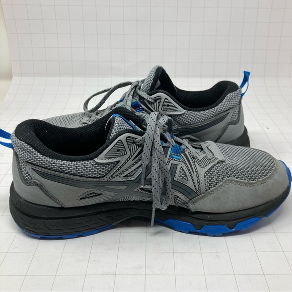 ASICS Gel Venture men’s size 8 trail running shoe grey & blue - Picture 6 of 13